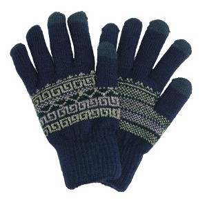 CTM Men's Fairisle Touchscreen  Gloves - 1 of 4