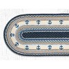 Earth Rugs Anchor Oval Patch Jute Stair Tread 2'x6' – Hand-Braided Rustic Nautical Accent - 3 of 3