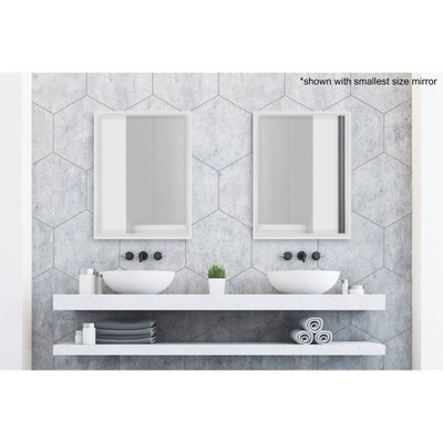 Calter Contemporary Full-Length Rectangular Dresser Mirror in White
