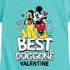 Girls' - Disney - Best Doggone Valentine Fitted Short Sleeve Graphic T-Shirt - 2 of 4