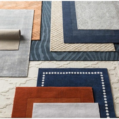 Gray High Pile Handmade Wool Rectangle Rug 6' x 9'