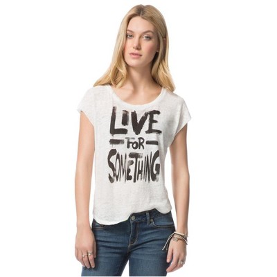 Aeropostale Womens Sheer Graphic T-Shirt