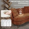 NicBex 64.2 Inch Loveseat,Modern Polyester Fiber Loveseat Sofa with Golden Metal Legs,Club 2-Seater Couch for Living Room,Apartment - 4 of 4