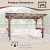 GDFStudio Bush Modern 13ft x 6.5ft Wood Outdoor Gazebo with Metal Roof, Bulbs and Bar Counters - 3 of 4