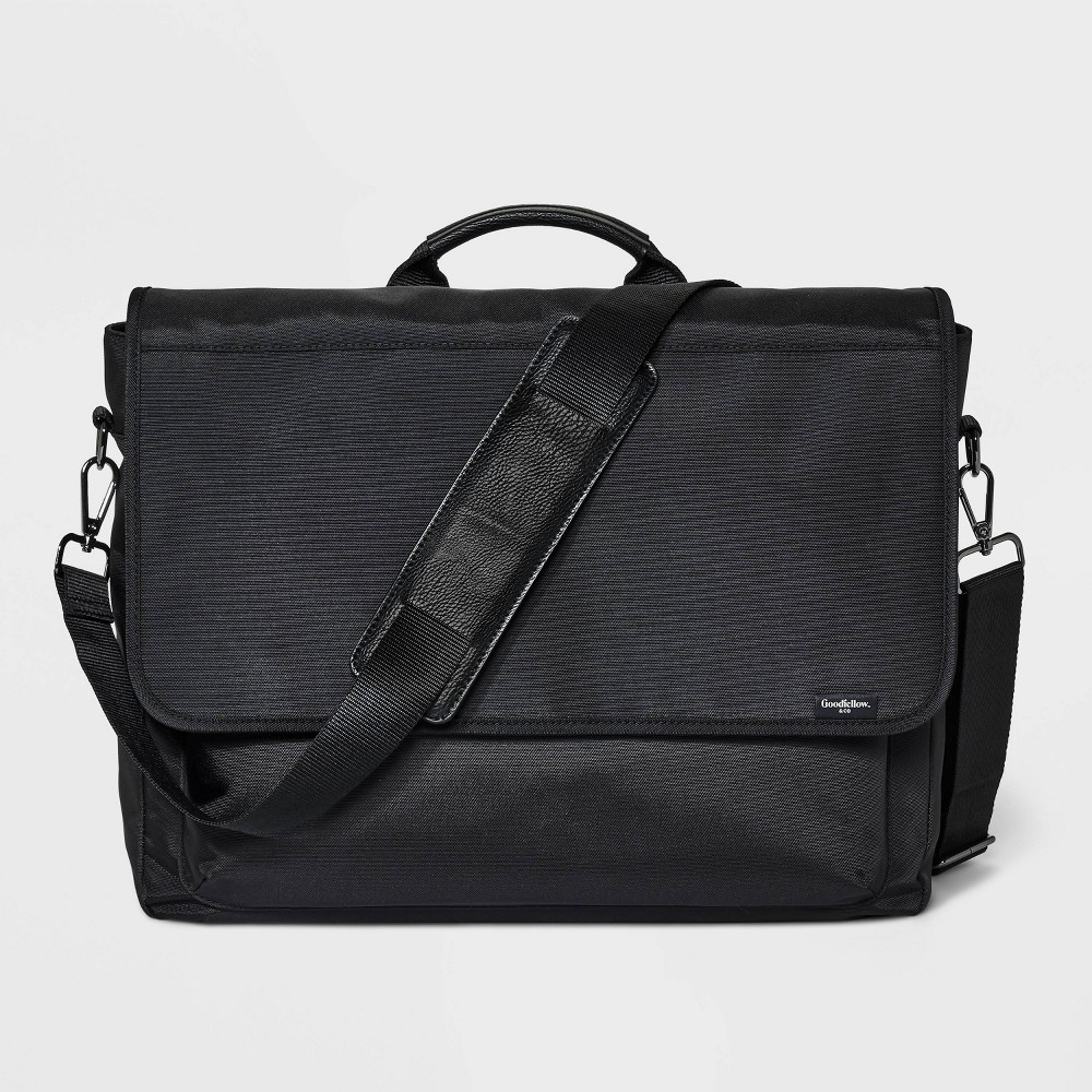 Photos - Travel Accessory Men's Messenger Bag - Goodfellow & Co™ Black