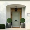 24 Inch Artificial Topiary Boxwood Ball Trees, Set of 2 UV Resistant Plants,Faux Boxwood with 6"x5" Pots for Front Porch, Indoor Walkway - 3 of 4