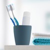 Unique Bargains 2Pcs Bathroom Tumblers Bathroom Toothbrush Cup Blue 4.33''x2.76'' 350ml - 2 of 4
