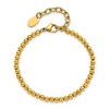 Chisel Stainless Steel Polished Yellow IP-plated 4mm Beaded 6.5" Bracelet with 1.5" Extension - 2 of 3