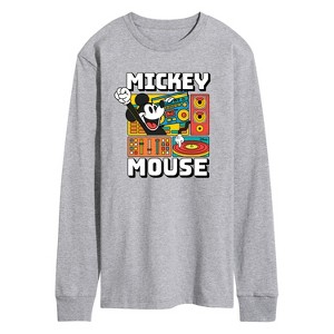 Men's - Disney - Mickey Wave Form Long Sleeve Graphic T-Shirt - 1 of 4