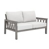 Cesicia 53.9'' x 34'' x 28.7'' in Modern Aluminum Sofa Couches with Soft Cushions Seating 2 for Patio, Courtyard and Balcony Black&Gray - 2 of 4