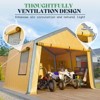 AMERLIFE 12x12x9 FT Portable Storage Shed, Large Outdoor Shed with 2 Windows & Roll-up Door, Carport, Yellow & Silver - 4 of 4