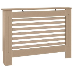 vidaXL Radiator Cover Heater Cover Cabinet Shelf Household Appliance Heating Accessories Home Improvement Funiture Heat Sink Wooden Cap MDF - 1 of 4