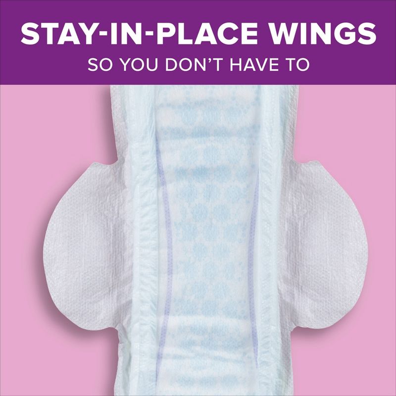 Poise Ultra Thin Pads with Wings - Moderate Absorbency, 6 of 8