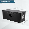 Truck Bed Tool Box,Black Powder Coated Storage Chest,Weatherproof Trailer ToolBox Storage Organizer for Pickup - 3 of 4