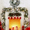 Christmas Garland, 9Ft Garland with 30 LED Lights, Artificial Pine Cones, Christmas Ball and Bows for Christmas Decor and Holiday Mantle Decor - 4 of 4