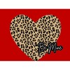 V Day Cheetah Heart Be Mine Crew Neck Short Sleeve Adult T-shirt - 2 of 2