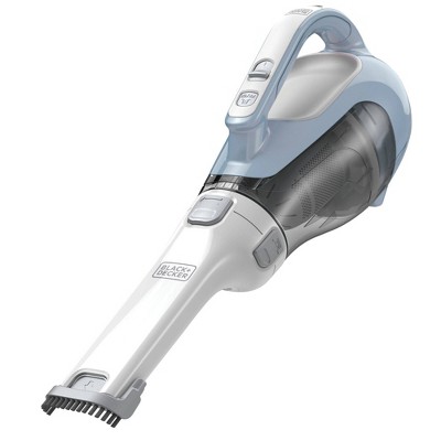 White and Blue Cordless Handheld Vacuum with Lithium Ion Battery