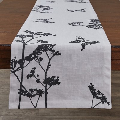 Split P Queens Anne's Lace Printed Table Runner - 72"L - White