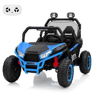 Jojoka 24V 2 Seater Ride On Car, XXXL Off-Road UTV for Kids w/Metal Frame, Wide Seat,Pop Music,3 Speeds for Boys and Girls - 1 of 4