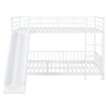 Full over Full Size Metal Bunk Bed with Slide and Guardrails, Black - 3 of 4