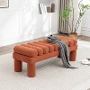 SEYNAR Modern Teddy Velvet Upholstered Rentangle Ottoman - 2 of 4