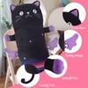 TITQWOP Long Cat Plush Pillow 28",Soft Black Cat Plush Soft Doll Pillow with Wings,Cute Stuffed Animal Cat Plush Long Body Pillow Gifts - 3 of 4