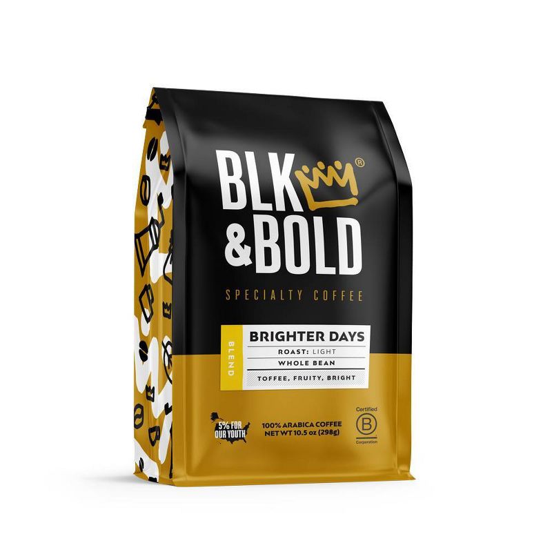 BLK &#38; Bold Brighter Days Blend, Light Roast Whole Bean - 10.5oz, 4 of 10