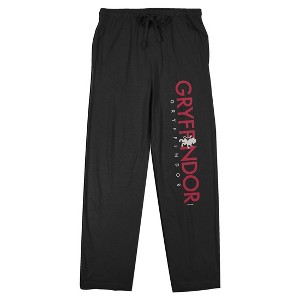 Harry Potter Gryffindor Women's Black Sleep Pajama Pants - 1 of 4