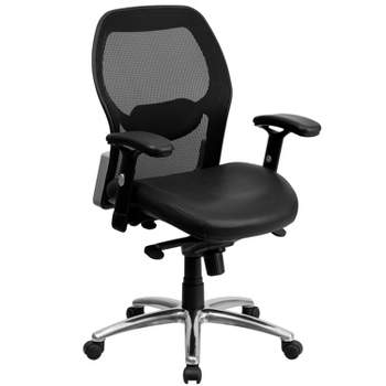 Emma and Oliver Mid-Back Super Mesh Executive Swivel Office Chair, Knee Tilt Control