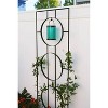 79.75" Tall Iron Modern Samara Decorative Garden Trellis Black Powder Coat Finish - Achla Designs - 3 of 4