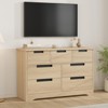 Jojoka 7-Drawer Dresser in Natural Oak – Modern Wooden Storage Cabinet with Embedded Handles for Bedroom, Living Room, Nursery, and Entryway - 4 of 4
