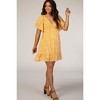 Yellow Floral Smocked Ruffle Maternity Dress - 3 of 4