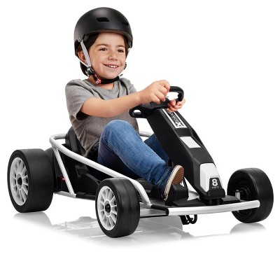 24V Kids Electric Go Kart, Kids Ride on Drifting Car with 300W Motors, Music Power Display, Max Load 155 LBS Racing for Kids 8-12 Years