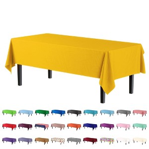 Crown Premium Quality Plastic Tablecloth 54 Inch. x 108 Inch. Rectangle - 6 Pack - 1 of 4