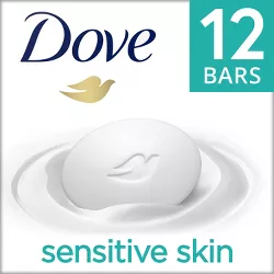 Dove Beauty Sensitive Skin Moisturizing Unscented Beauty Bar Soap - 12pk - 3.75oz each
