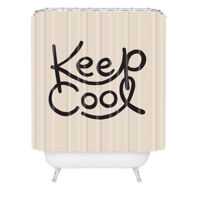 Urban Wild Studio Keep Cool Shower Curtain Beige - Deny Designs