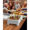 Electric Roll Top Chafing Dish Buffet Set with Touch Screen, Catering Food Warmer with 1 Full Size and Glass Window for Party, Wedding - 2 of 4
