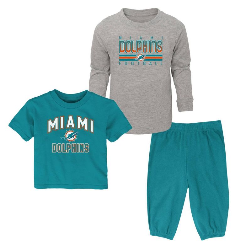 NFL Miami Dolphins Toddler Boys&#39; 3pk Coordinate Set, 1 of 5