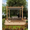 Outdoor Aluminum Pergola, Metal Freestanding Shelter with Adjustable Sun Shade Canopy, Reinforced Frame Outdoor Shelter for Patios - 2 of 4