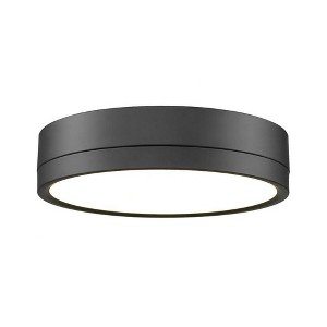 Algar 12" LED Flush Mount Ceiling Light - Dimmable, Steel, 24W, 1620 Lumens, Damp Rated - 1 of 4