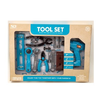 Northlight 16.75" Blue Junior Builder Tool Playset Children's Toy