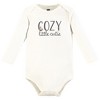 Hudson Baby Cotton Long-Sleeve Bodysuits, Cozy Cutie - 3 of 4