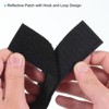 Unique Bargains Cotton Reflective Hook and Loop Fastener Patches 1" x 6" 2" x 3" 2 Pcs - 3 of 4