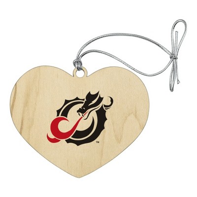 Minnesota State University Moorhead Primary Logo Heart Love Wood Christmas Tree Holiday Ornament