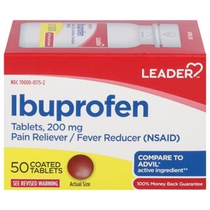 Leader Ibuprofen, 200 mg, Coated Tablets - 1 of 4