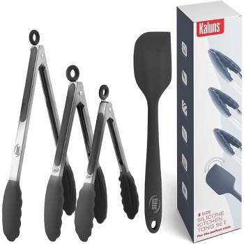 everbirght 35 pcs kitchen utensils set, stainless steel cooking utensils set  with tongs, spatula, spoon brush non-stick & hea
