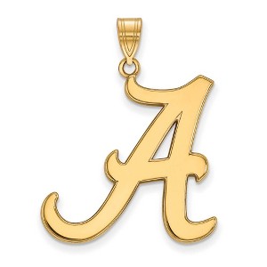 Black Bow Jewelry 14k Yellow Gold Plated Sterling Silver Alabama Crimson Tide NCAA Extra Large Pendant - 1 of 3