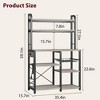 Bakers Rack with Power Outlet, Coffee Bar with Wire Drawer, Microwave Stand, Kitchen Baker Table with Large Storage - 2 of 4