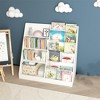 Kids Bookshelf and Toy Storage Organizer, Children Bookcase for Kids Rooms, Multifunctional 4 Tier Wooden Kids Book Shelf - 3 of 4