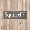 Slickblue Squirrel!? Text Sign, 3.5x10 Rustic Pine Wood Plaque, Hanging or Shelf Decor Sign, Multiple Colors - 3 of 3